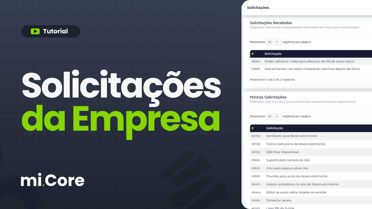 Solicitações