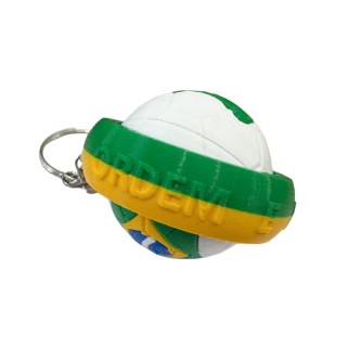Chaveiro Giratório Bola de Futebol Brasil – Impressão 3D em Ateliê Sulink