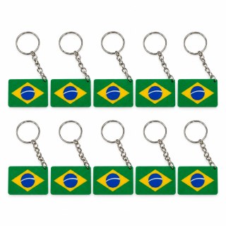 Kit 10 Chaveiros Bandeira do Brasil – Impressão 3D PLA em Ateliê Sulink