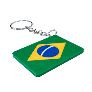 Kit 10 Chaveiros Bandeira do Brasil – Impressão 3D PLA em Ateliê Sulink