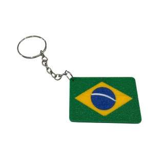 Kit 10 Chaveiros Bandeira do Brasil – Impressão 3D PLA em Ateliê Sulink